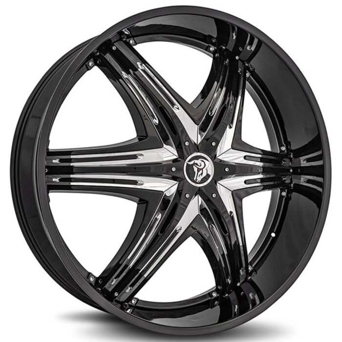 30" Diablo Wheels Elite G2 Black with Chrome Inserts Rims